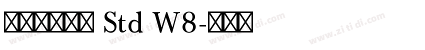 ヒラギノ角ゴ Std W8字体转换